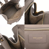 SAINT LAURENT サンローラン ベイビーカバス 2WAY グレー 394461 レディース レザー ハンドバッグ ABランク 中古 銀蔵