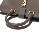 SAINT LAURENT サンローラン ベイビーカバス 2WAY グレー 394461 レディース レザー ハンドバッグ ABランク 中古 銀蔵