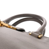 SAINT LAURENT サンローラン ベイビーカバス 2WAY グレー 394461 レディース レザー ハンドバッグ ABランク 中古 銀蔵