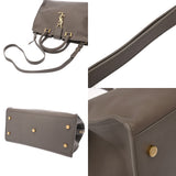 SAINT LAURENT サンローラン ベイビーカバス 2WAY グレー 394461 レディース レザー ハンドバッグ ABランク 中古 銀蔵