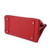 HERMES エルメス バーキン 30 ルージュカザック R刻印(2014年頃)  レディース ヴォーエプソン ハンドバッグ Aランク 中古 銀蔵