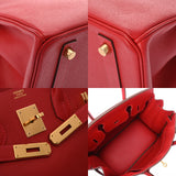 HERMES エルメス バーキン 30 ルージュカザック R刻印(2014年頃)  レディース ヴォーエプソン ハンドバッグ Aランク 中古 銀蔵