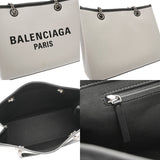 BALENCIAGA バレンシアガ ミディアム デューティーフリー ホワイト ブラック 759973 レディース キャンバス レザー トートバッグ Aランク 中古 銀蔵