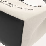 BALENCIAGA バレンシアガ ミディアム デューティーフリー ホワイト ブラック 759973 レディース キャンバス レザー トートバッグ Aランク 中古 銀蔵