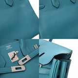 HERMES エルメス バーキン 25 ターコイズ □R刻印(2014年頃) レディース ヴォースイフト ハンドバッグ ABランク 中古 銀蔵