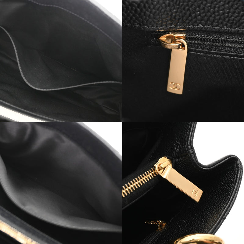 CHANEL シャネル マトラッセ GST グランドショッピングトート ブラック A50995 レディース キャビアスキン トートバッグ Aランク 中古 銀蔵