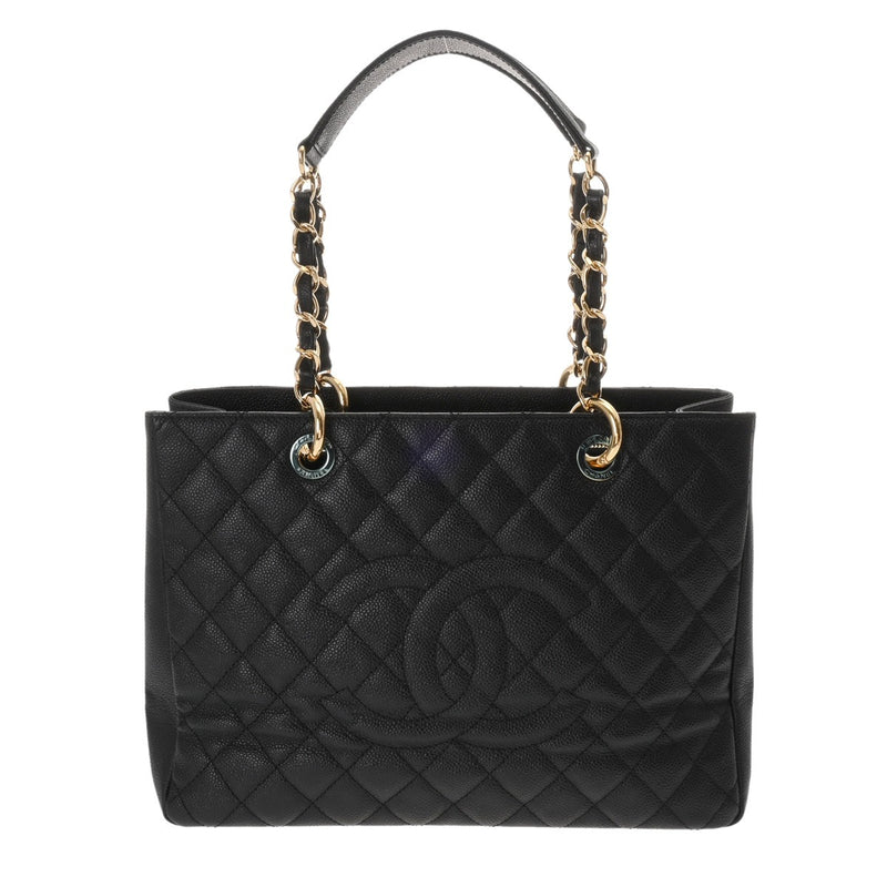 CHANEL シャネル マトラッセ GST グランドショッピングトート ブラック A50995 レディース キャビアスキン トートバッグ Aランク 中古 銀蔵