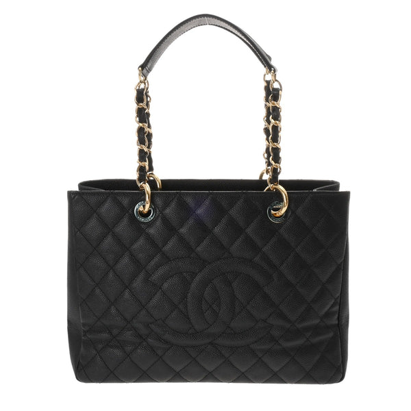 CHANEL シャネル マトラッセ GST グランドショッピングトート ブラック A50995 レディース キャビアスキン トートバッグ Aランク 中古 銀蔵