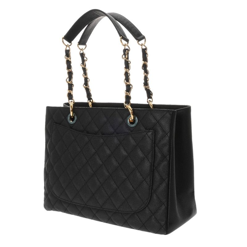 CHANEL シャネル マトラッセ GST グランドショッピングトート ブラック A50995 レディース キャビアスキン トートバッグ Aランク 中古 銀蔵