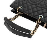 CHANEL シャネル マトラッセ GST グランドショッピングトート ブラック A50995 レディース キャビアスキン トートバッグ Aランク 中古 銀蔵