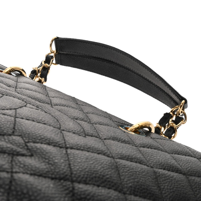 CHANEL シャネル マトラッセ GST グランドショッピングトート ブラック A50995 レディース キャビアスキン トートバッグ Aランク 中古 銀蔵
