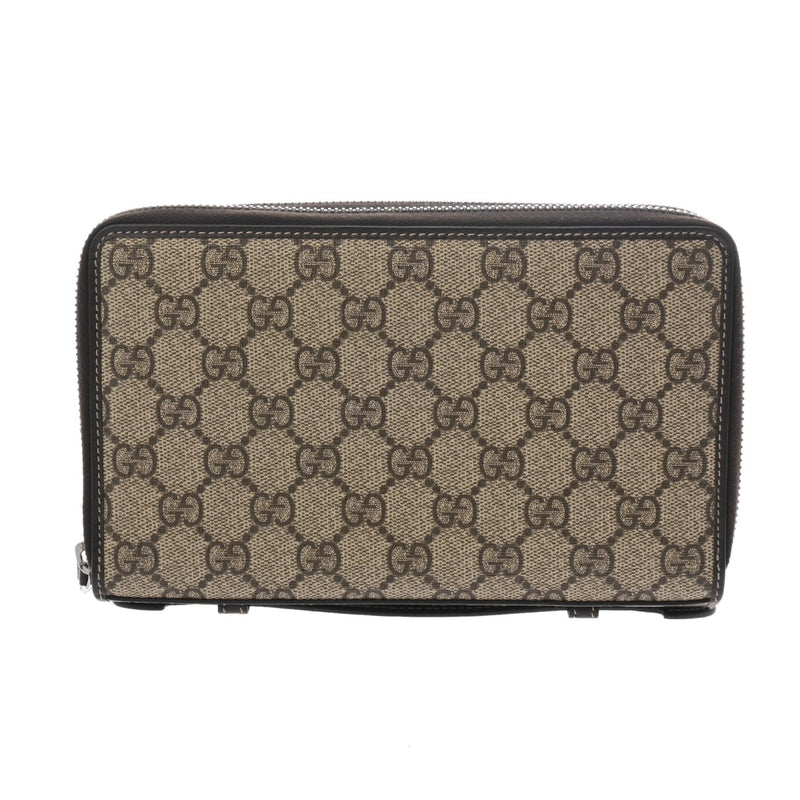 GUCCI グッチ GGスプリーム ドキュメントケース ベージュ シルバー金具 336298 メンズ GGスプリームキャンバス トラベルケース ABランク 中古 銀蔵