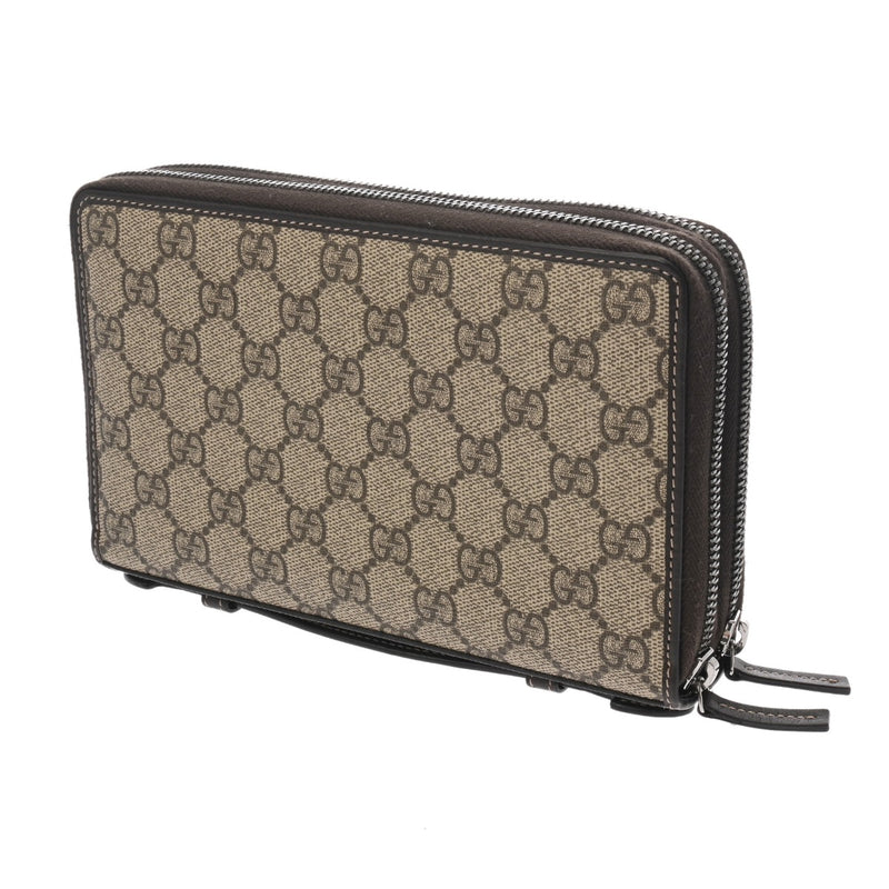GUCCI グッチ GGスプリーム ドキュメントケース ベージュ シルバー金具 336298 メンズ GGスプリームキャンバス トラベルケース ABランク 中古 銀蔵