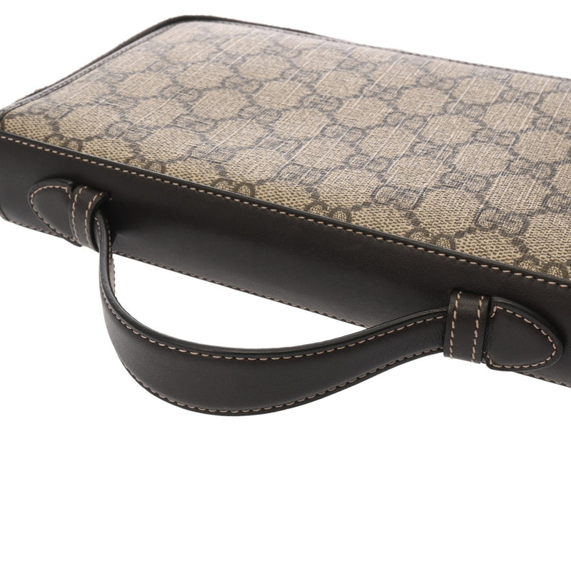 GUCCI グッチ GGスプリーム ドキュメントケース ベージュ シルバー金具 336298 メンズ GGスプリームキャンバス トラベルケース ABランク 中古 銀蔵