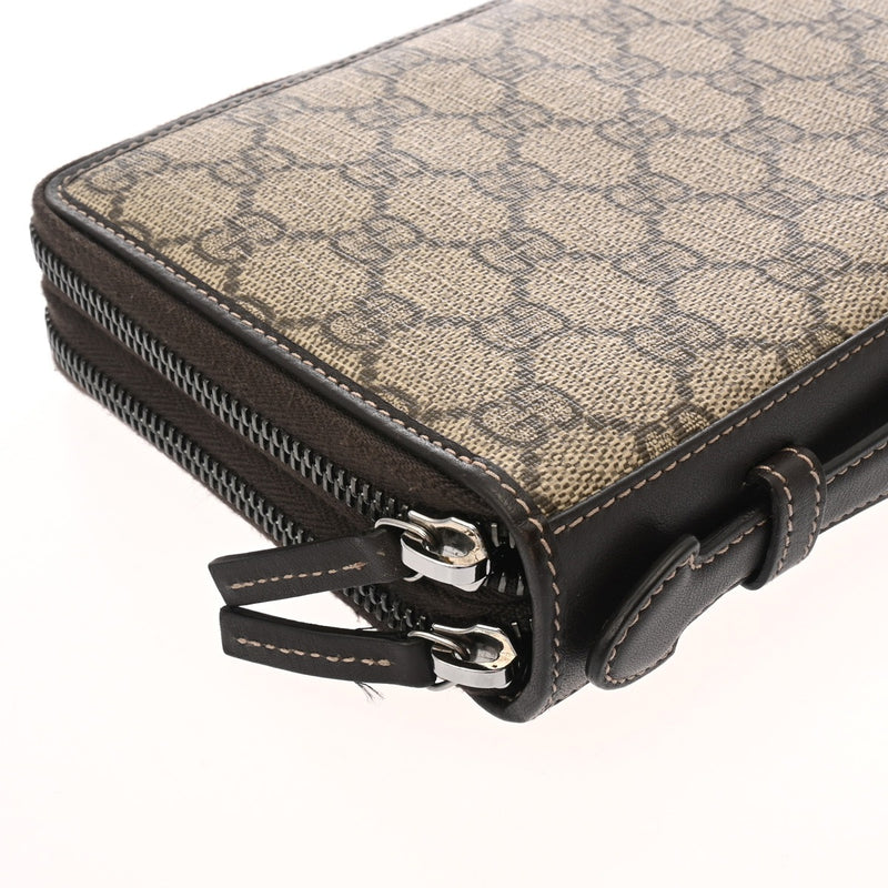 GUCCI グッチ GGスプリーム ドキュメントケース ベージュ シルバー金具 336298 メンズ GGスプリームキャンバス トラベルケース ABランク 中古 銀蔵