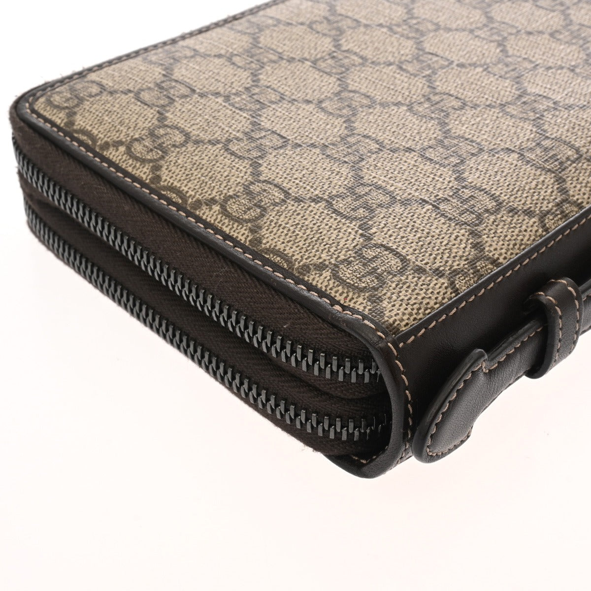 グッチ ドキュメントケース 43065 ベージュ シルバー金具 メンズ GG