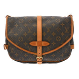 LOUIS VUITTON ルイヴィトン モノグラム ソミュール 30 ブラウン M42256 レディース モノグラムキャンバス ショルダーバッグ Bランク 中古 銀蔵