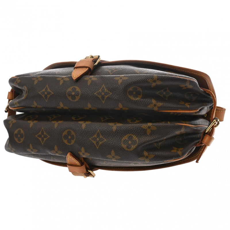 LOUIS VUITTON ルイヴィトン モノグラム ソミュール 30 ブラウン M42256 レディース モノグラムキャンバス ショルダーバッグ Bランク 中古 銀蔵