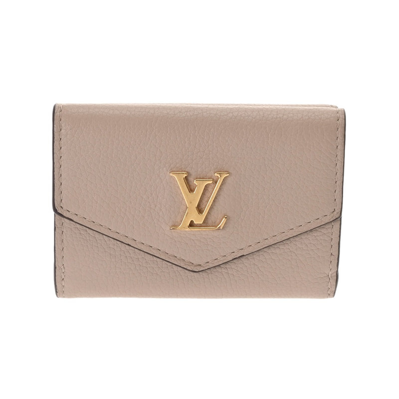 LOUIS VUITTON ルイヴィトン ポルトフォイユ ロックミニ グレージュ M69340 レディース レザー 三つ折り財布 Bランク 中古 銀蔵