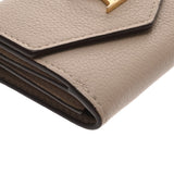 LOUIS VUITTON ルイヴィトン ポルトフォイユ ロックミニ グレージュ M69340 レディース レザー 三つ折り財布 Bランク 中古 銀蔵