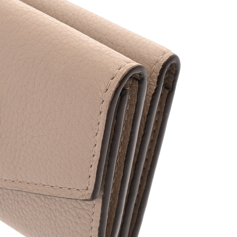 LOUIS VUITTON ルイヴィトン ポルトフォイユ ロックミニ グレージュ M69340 レディース レザー 三つ折り財布 Bランク 中古 銀蔵