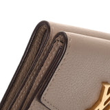 LOUIS VUITTON ルイヴィトン ポルトフォイユ ロックミニ グレージュ M69340 レディース レザー 三つ折り財布 Bランク 中古 銀蔵