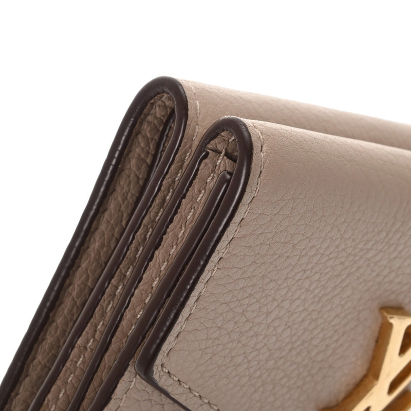 LOUIS VUITTON ルイヴィトン ポルトフォイユ ロックミニ グレージュ M69340 レディース レザー 三つ折り財布 Bランク 中古 銀蔵