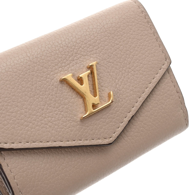 LOUIS VUITTON ルイヴィトン ポルトフォイユ ロックミニ グレージュ M69340 レディース レザー 三つ折り財布 Bランク 中古 銀蔵
