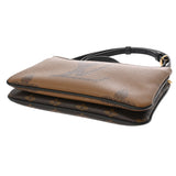 LOUIS VUITTON ルイヴィトン モノグラムジャイアント リバース ポシェットドゥーブルジップ ブラウン M69203 レディース モノグラムキャンバス ショルダーバッグ Aランク 中古 銀蔵