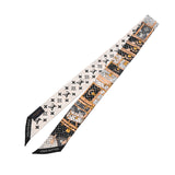 LOUIS VUITTON ルイヴィトン バンドー BB レッツゴー ブラック/ホワイト M76442 レディース シルク100％ スカーフ ABランク 中古 銀蔵