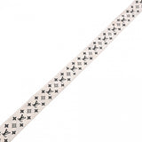 LOUIS VUITTON ルイヴィトン バンドー BB レッツゴー ブラック/ホワイト M76442 レディース シルク100％ スカーフ ABランク 中古 銀蔵