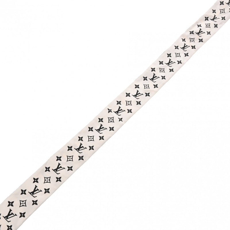 LOUIS VUITTON ルイヴィトン バンドー BB レッツゴー ブラック/ホワイト M76442 レディース シルク100％ スカーフ ABランク 中古 銀蔵