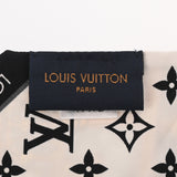 LOUIS VUITTON ルイヴィトン バンドー BB レッツゴー ブラック/ホワイト M76442 レディース シルク100％ スカーフ ABランク 中古 銀蔵