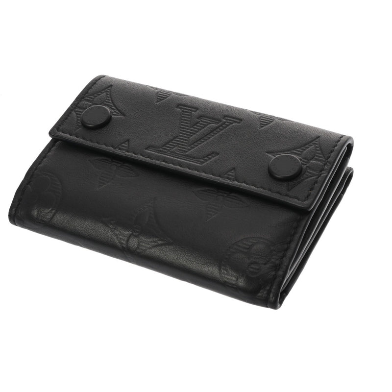 LOUIS VUITTON ルイヴィトン モノグラムシャドウ ディスカバリー コンパクトウォレット ブラック M67631 メンズ レザー 三つ折り財布 ABランク 中古 銀蔵
