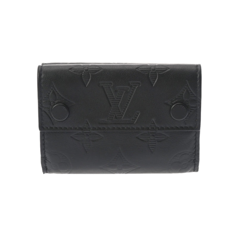 LOUIS VUITTON ルイヴィトン モノグラムシャドウ ディスカバリー コンパクトウォレット ブラック M67631 メンズ レザー 三つ折り財布 ABランク 中古 銀蔵