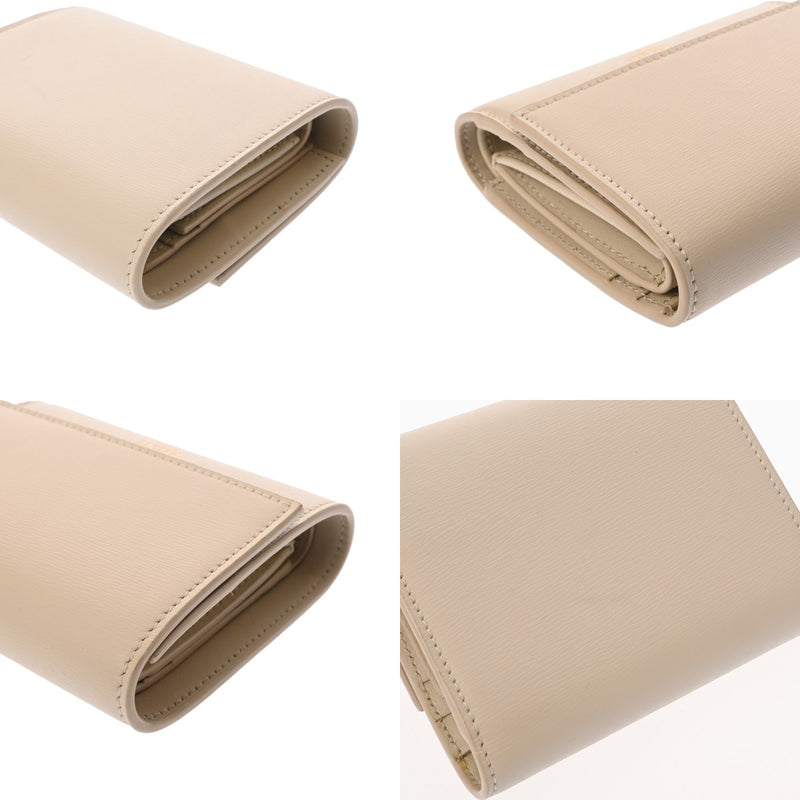CELINE セリーヌ スモール トリフォールド ウォレット ベージュ 10B573BEL レディース レザー 三つ折り財布 Aランク 中古 銀蔵