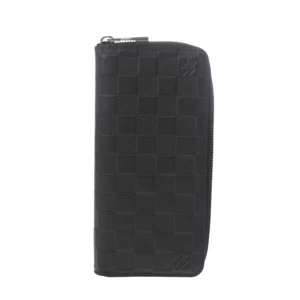 LOUIS VUITTON ルイヴィトン ダミエアンフィニ ジッピーウォレット ヴェルティカル 旧型 オニキス N63548 メンズ レザー 長財布 ABランク 中古 銀蔵