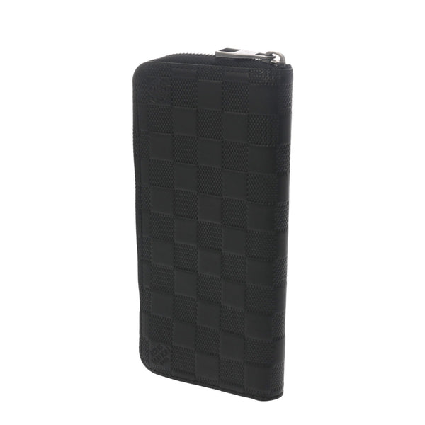 LOUIS VUITTON ルイヴィトン ダミエアンフィニ ジッピーウォレット ヴェルティカル 旧型 オニキス N63548 メンズ レザー 長財布 ABランク 中古 銀蔵