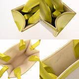 CELINE セリーヌ ミニバーティカルカバ ホワイト/イエロー 193302 レディース キャンバス/レザー ハンドバッグ ABランク 中古 銀蔵