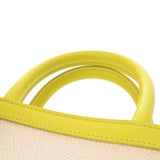 CELINE セリーヌ ミニバーティカルカバ ホワイト/イエロー 193302 レディース キャンバス/レザー ハンドバッグ ABランク 中古 銀蔵