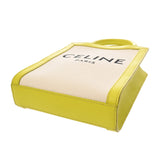 CELINE セリーヌ ミニバーティカルカバ ホワイト/イエロー 193302 レディース キャンバス/レザー ハンドバッグ ABランク 中古 銀蔵