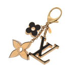 LOUIS VUITTON ルイヴィトン フルール ドゥ モノグラム ブラック/ゴールド M67119 レディース メタル キーホルダー Cランク 中古 銀蔵