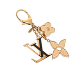 LOUIS VUITTON ルイヴィトン フルール ドゥ モノグラム ブラック/ゴールド M67119 レディース メタル キーホルダー Cランク 中古 銀蔵