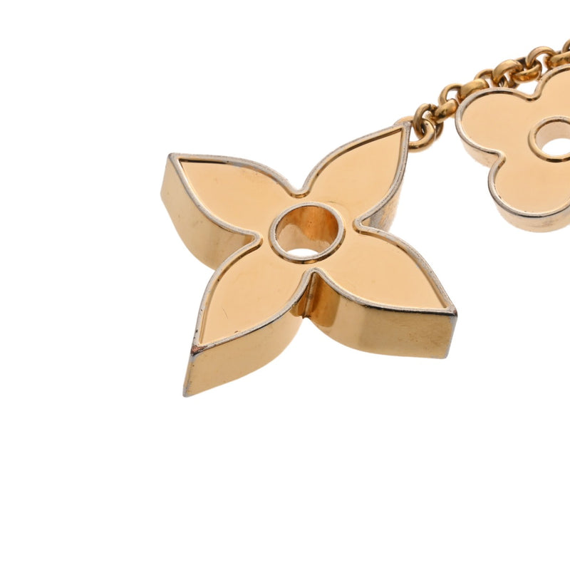 LOUIS VUITTON ルイヴィトン フルール ドゥ モノグラム ブラック/ゴールド M67119 レディース メタル キーホルダー Cランク 中古 銀蔵