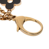LOUIS VUITTON ルイヴィトン フルール ドゥ モノグラム ブラック/ゴールド M67119 レディース メタル キーホルダー Cランク 中古 銀蔵