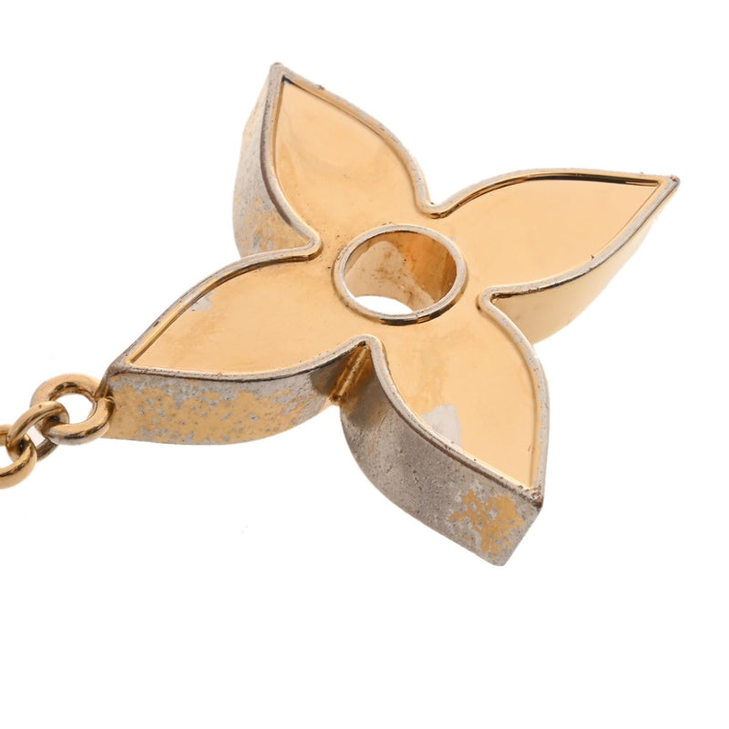 LOUIS VUITTON ルイヴィトン フルール ドゥ モノグラム ブラック/ゴールド M67119 レディース メタル キーホルダー Cランク 中古 銀蔵