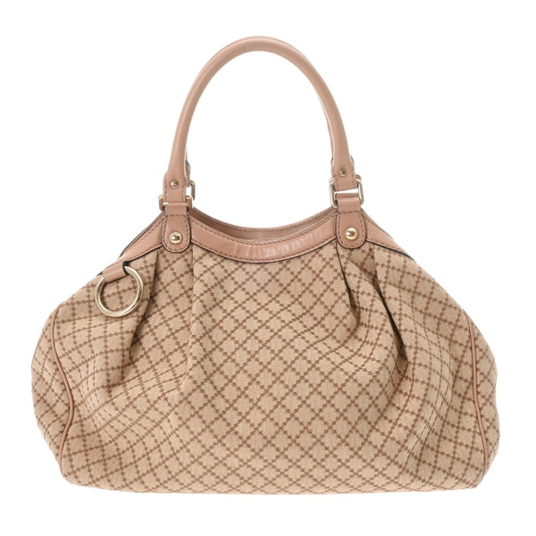 GUCCI グッチ スーキー ハンドバッグ ベージュ 211944 レディース キャンバス レザー ハンドバッグ Bランク 中古 銀蔵