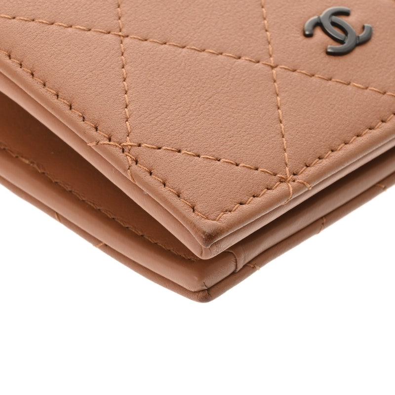 CHANEL シャネル マトラッセ コンパクトウォレット ブラウン AP3817 レディース カーフ 二つ折り財布 Aランク 中古 銀蔵