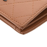 CHANEL シャネル マトラッセ コンパクトウォレット ブラウン AP3817 レディース カーフ 二つ折り財布 Aランク 中古 銀蔵