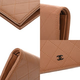 CHANEL シャネル マトラッセ コンパクトウォレット ブラウン AP3817 レディース カーフ 二つ折り財布 Aランク 中古 銀蔵